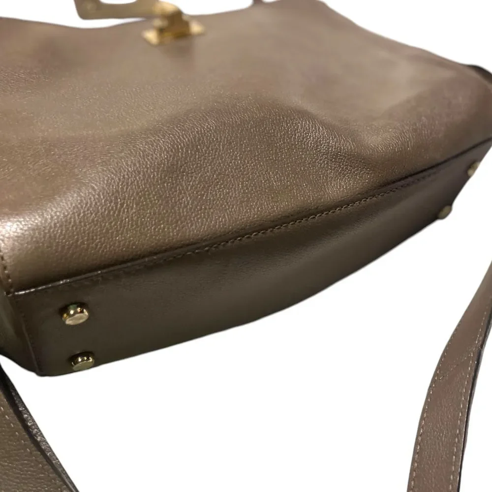 Kate Spade New York Gray‎ Leather Irving Place Little Nadine Purse Bag